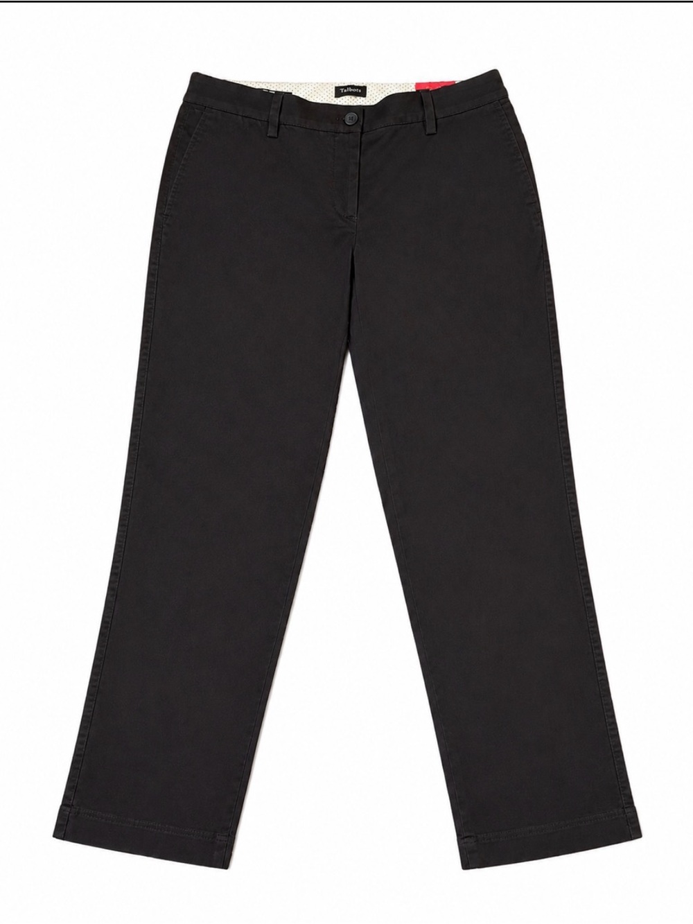 Talbots Black Perfect Crop Pant Curvy size 10 NWT 98 % cotton 2% spandex